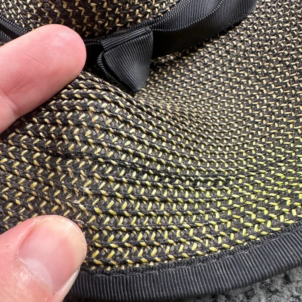 Eric Javits Squishee Packable Sun Hat Made in USA Woven Straw Look Designer - Picture 9 of 9